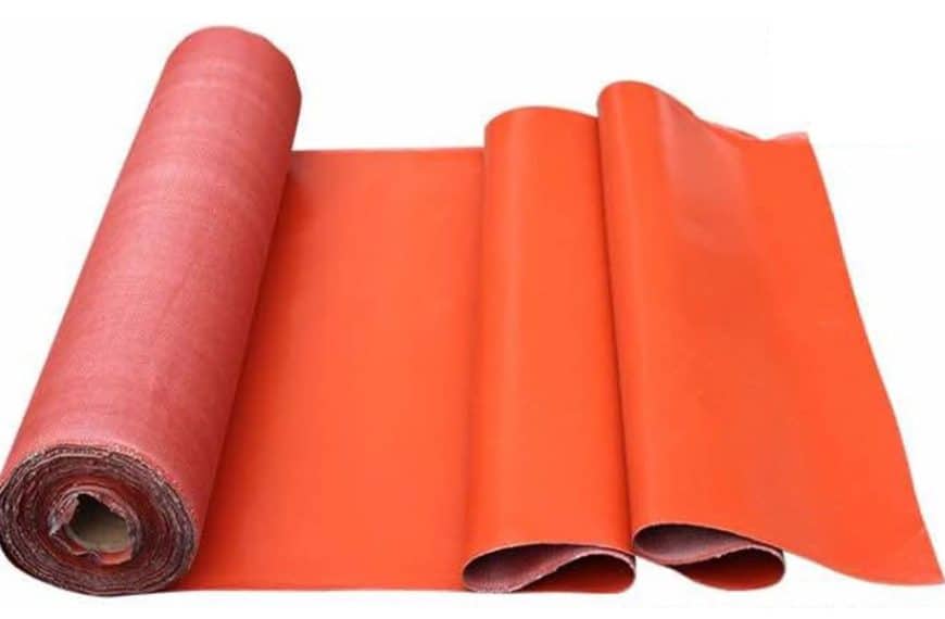 TELA DE FIBRA DE VIDRIO DE SILICONA ROJA IGNÍFUGA – CAUCHO